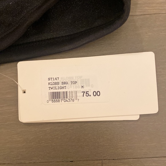 Black sparkly Body Language sports bra, size medium - Picture 4 of 5